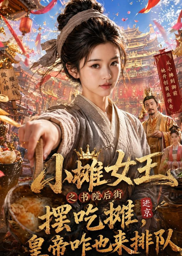 小摊女王之书院后街摆摊吃摊，皇帝咋也来排队
